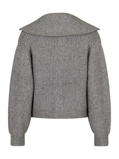 Masja Heavy Knit Cardigan - Grey Melange