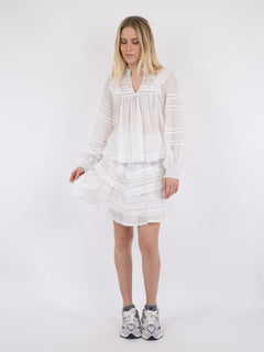 Donna S Voile Skirt - White
