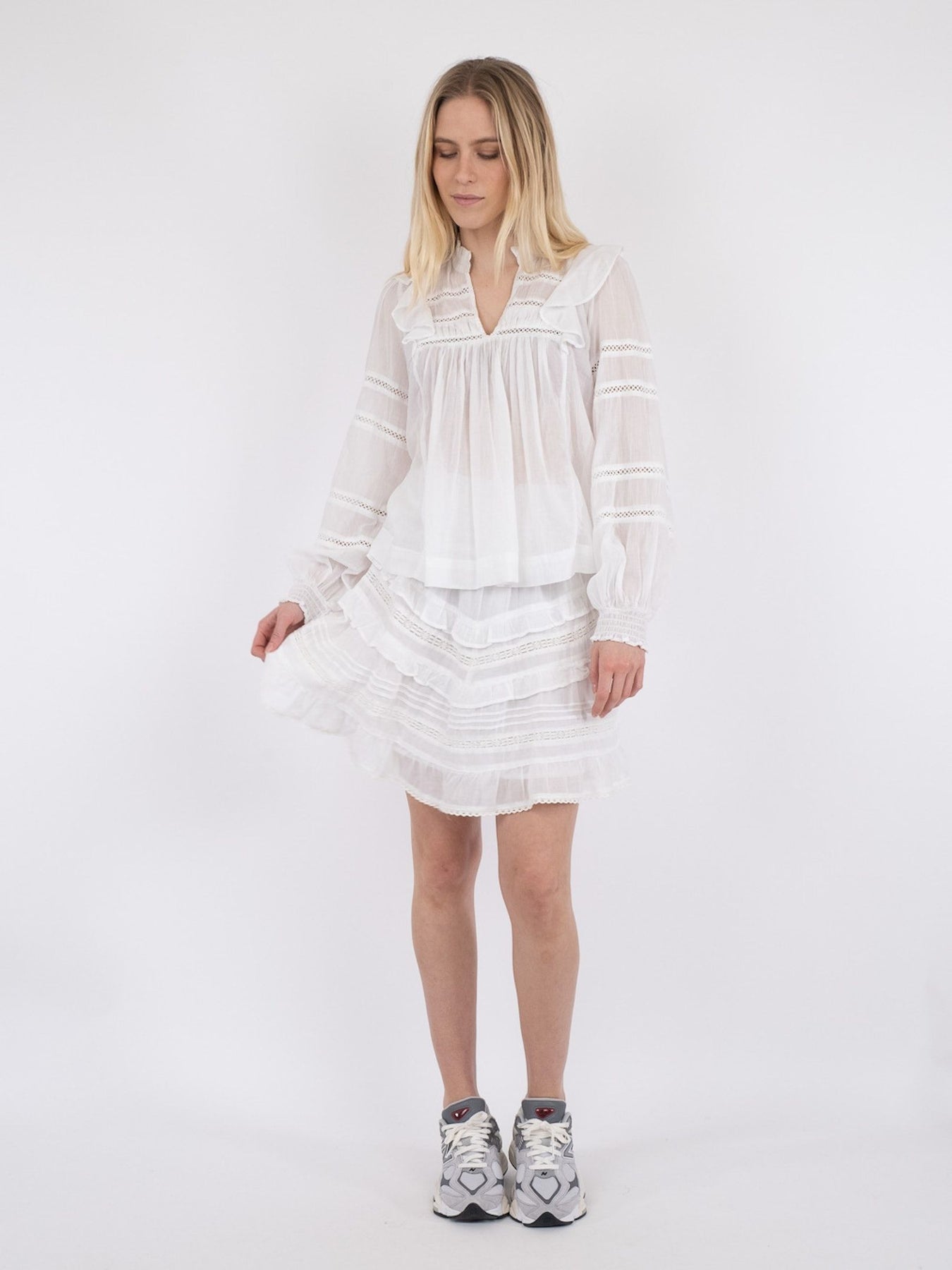 Neo Noir Skj rt Donna S Voile Skirt White Villoid neo-noir-skj-rt-donna-s-voile-skirt-white-villoid