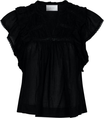 Jayla S Voile Top - Black