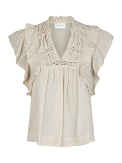Jayla S Voile Top - Ivory
