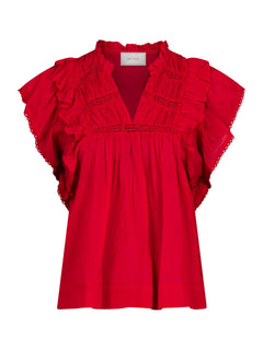 Jayla S Voile Top - Red
