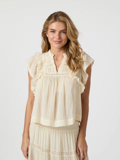 Jayla S Voile Top - Light Yellow