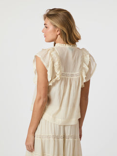 Jayla S Voile Top - Light Yellow