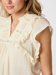 Jayla S Voile Top - Light Yellow