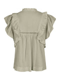 Jayla S Voile Top - Smoke Green