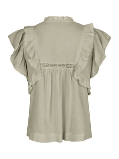 Jayla S Voile Top - Smoke Green