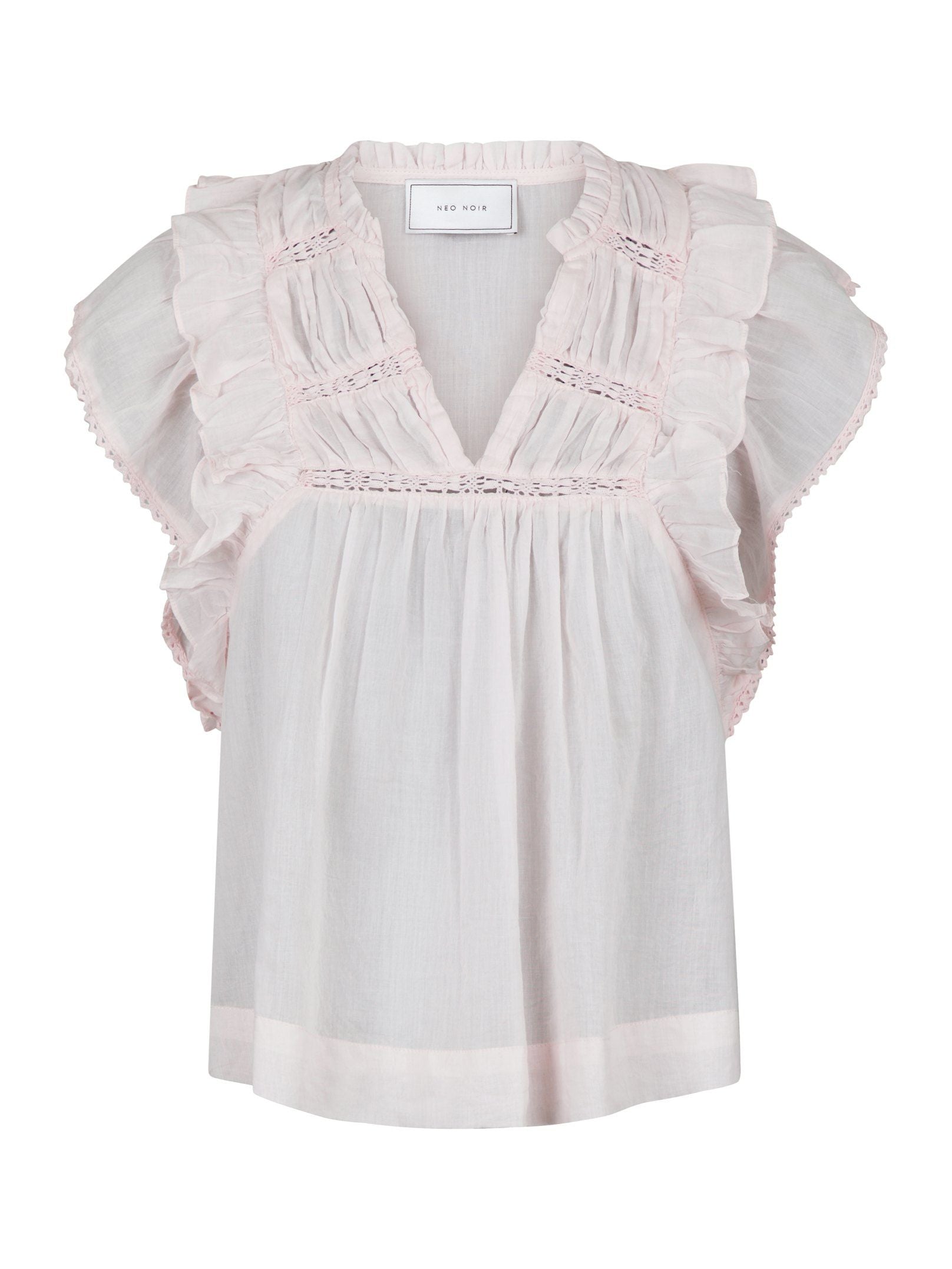 Jayla S Voile Top - Light Pink