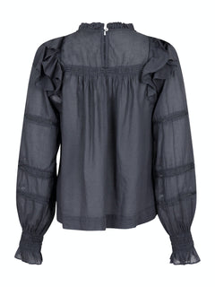 Sarna S Voile Blouse - Dark Grey