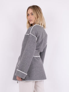 Frenchie Wool Jacket - Dark Grey Melange