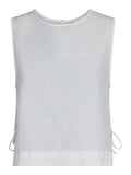 Svetlana Linen Top - White
