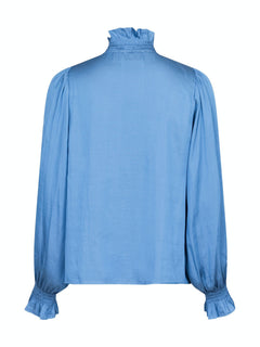 Brielle Satin Blouse - Blue