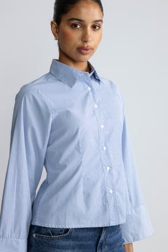 Rosa Mini Stripe Shirt - Blue