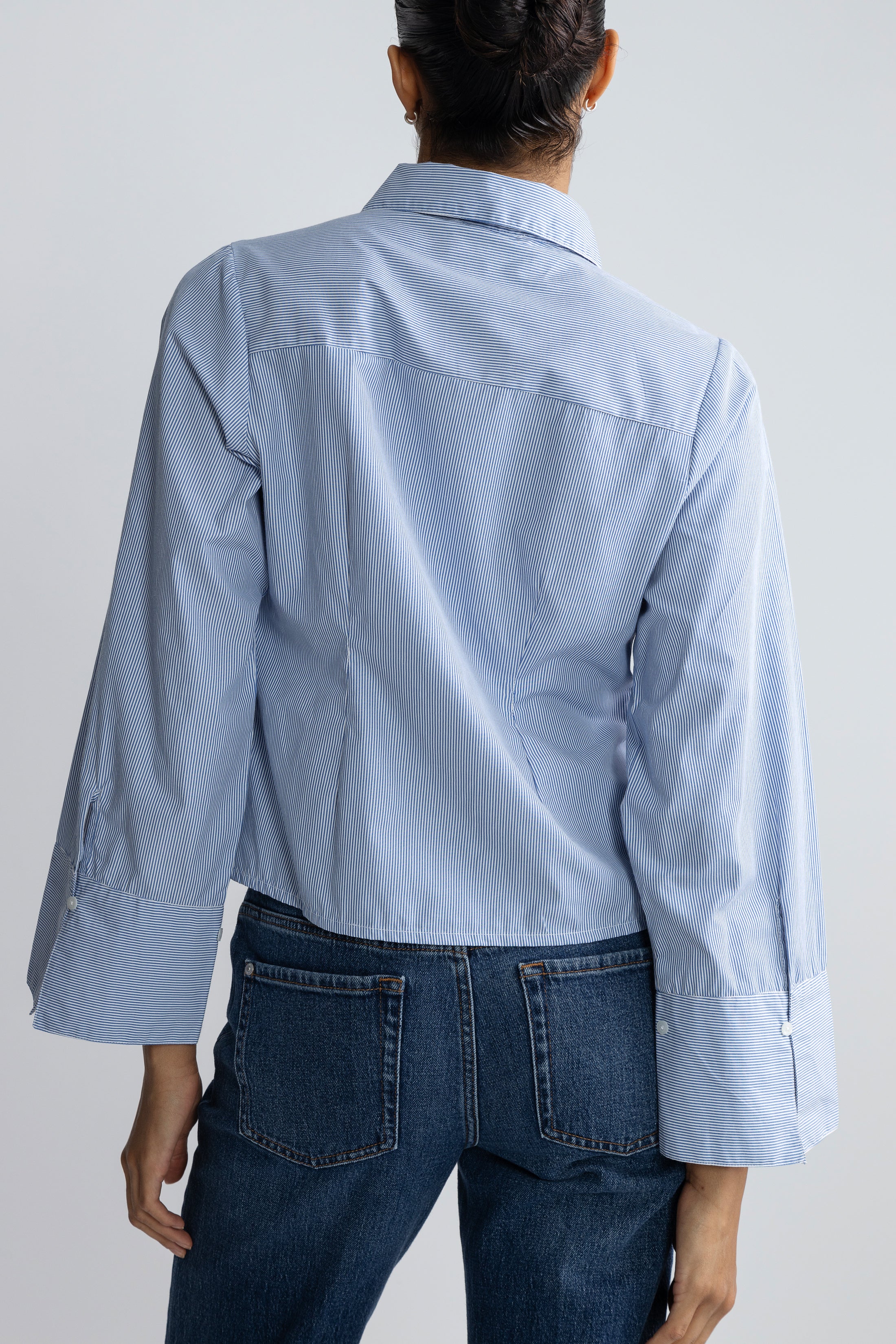 Rosa Mini Stripe Shirt - Blue