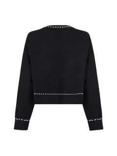 Detri Knit Blouse - Black