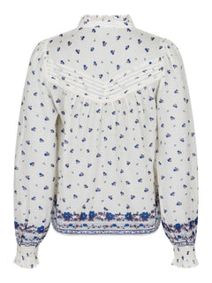 Seima S Belle Border Blouse - Blue