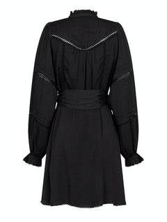 Ditte Satin Dress - Black