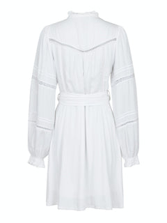Ditte Satin Dress - White