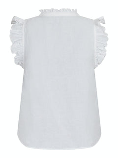 Siona Linen Top - White