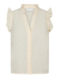 Siona Linen Top - Light Yellow