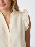 Siona Linen Top - Light Yellow
