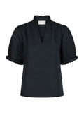 Odesa Linen Blouse - Navy
