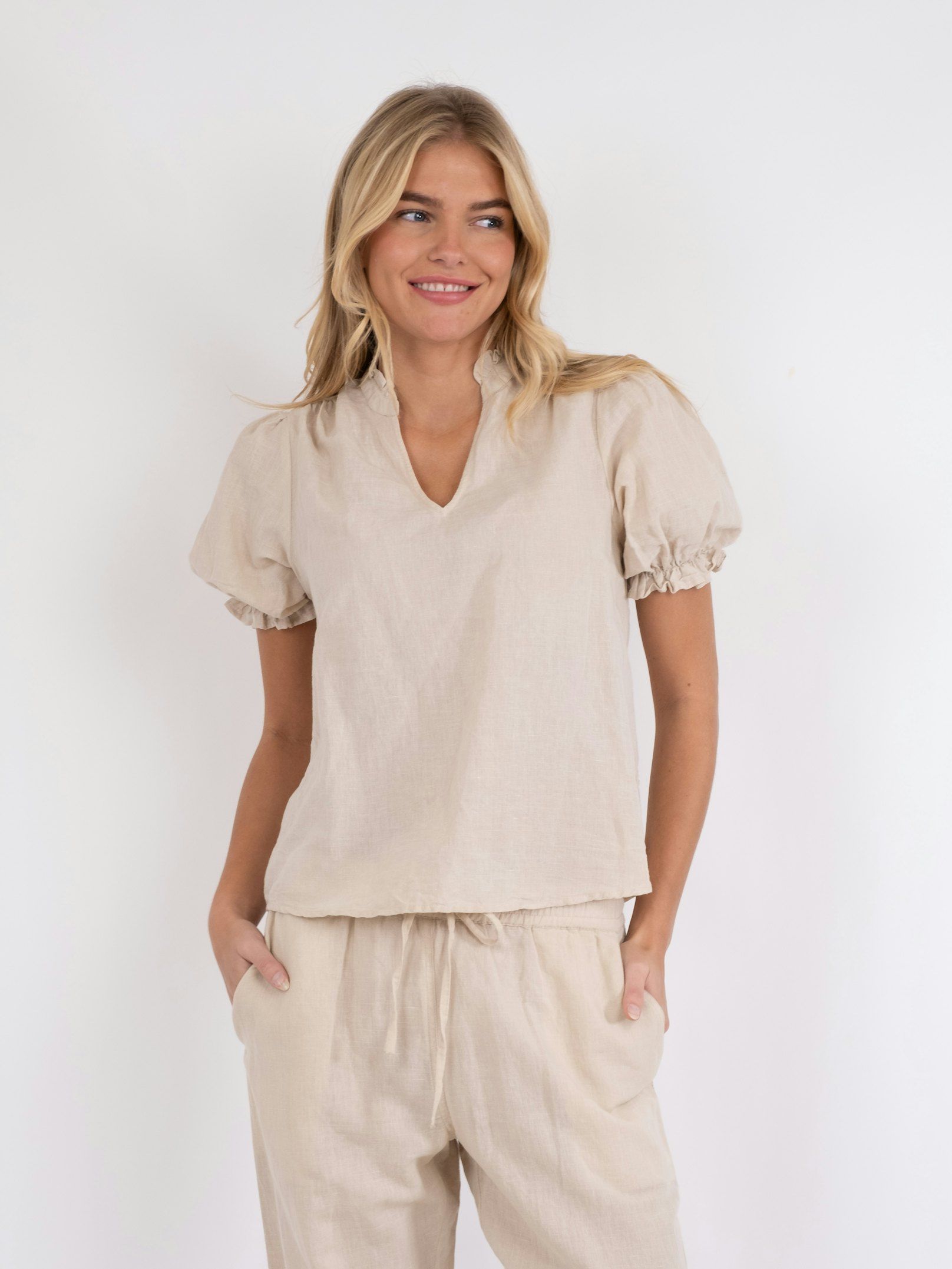 Odesa Linen Blouse - Sand