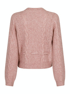Molina Heavy Knit Cardigan - Rose Melange