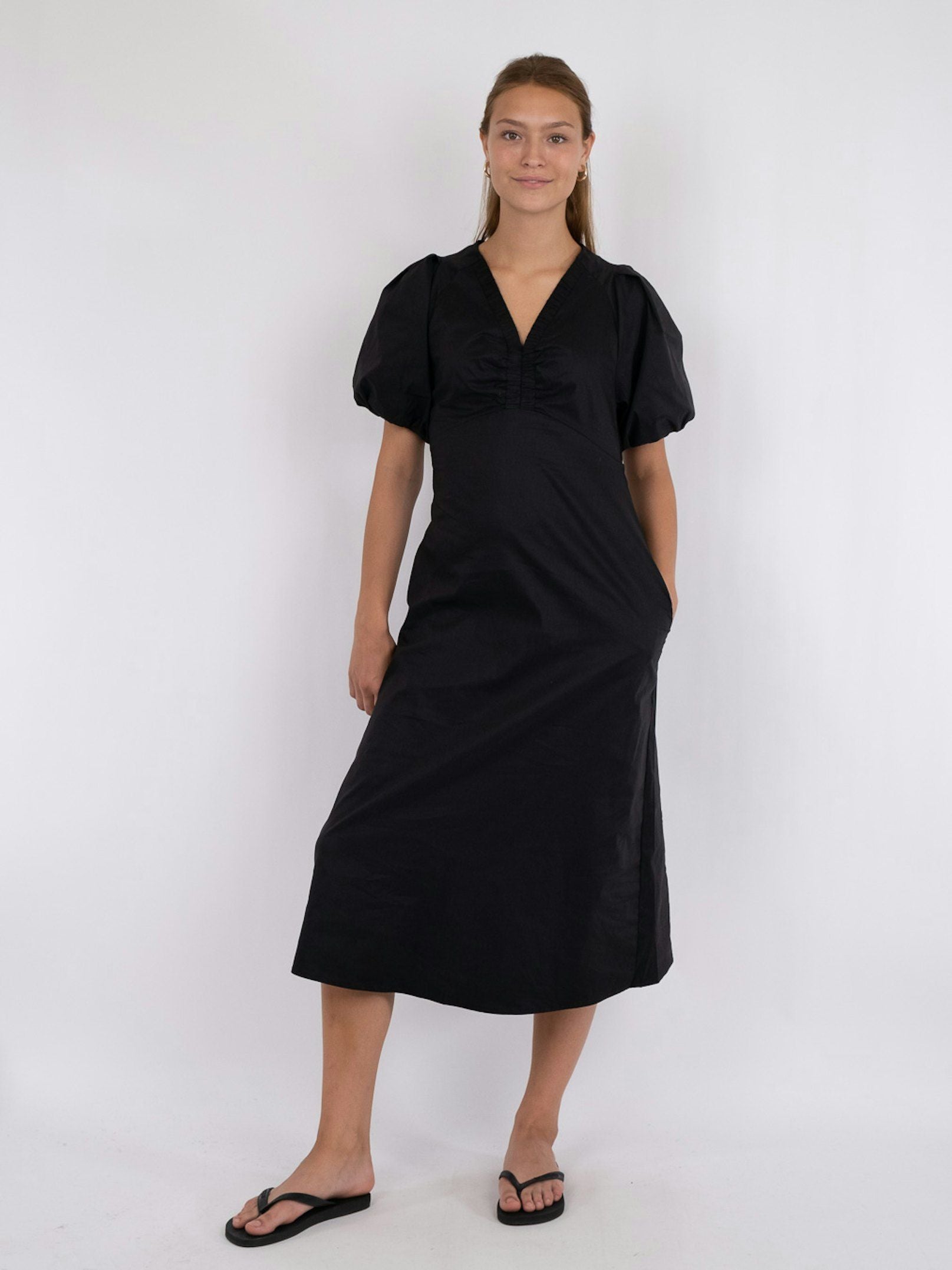 Illana Poplin Dress Red