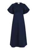 Illana Poplin Dress - Navy