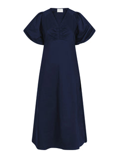 Illana Poplin Dress - Navy