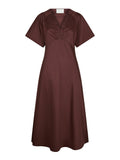 Illana Poplin Dress - Burgundy