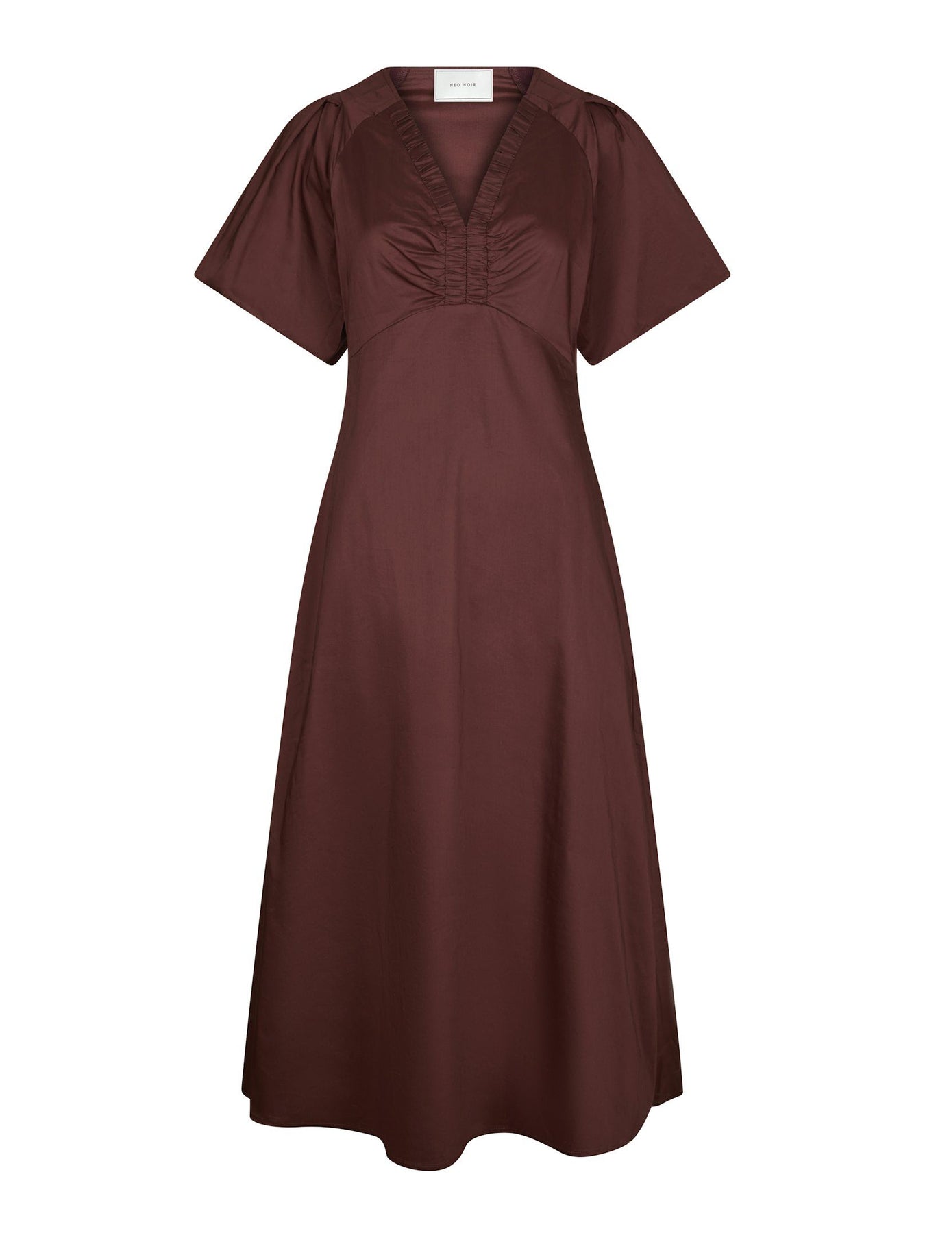 Illana Poplin Dress Burgundy