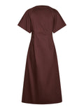 Illana Poplin Dress - Burgundy