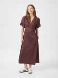 Illana Poplin Dress - Burgundy