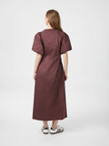 Illana Poplin Dress - Burgundy