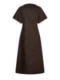 Illana Poplin Dress - Chocolate Brown