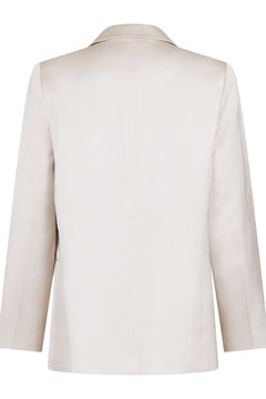 Jardin Heavy Sateen Blazer - Ivory