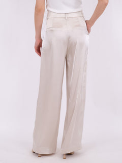 Alessandra Heavy Sateen Pants - Ivory