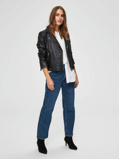 Katie Leather Jacket - Black
