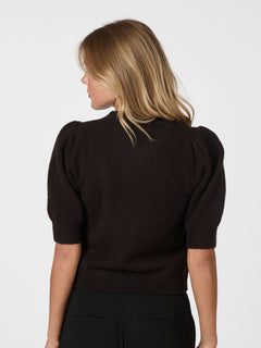 Trudy Knit Cardigan - Dark Brown