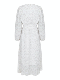 Louise Sheer Flower Dress - Off White