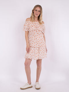 Cordova Delicate Rose Skirt - Tangerine