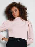 Fenja Ls T-Neck Top - Cradle Pink