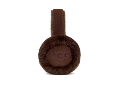 W Sheepskin Embroidery Earmuff - Burnt Cedar