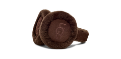 W Sheepskin Embroidery Earmuff - Burnt Cedar