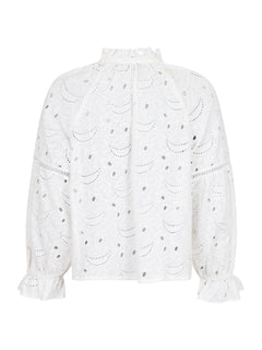 Micah Emb Blouse - White