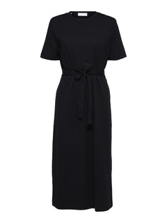 Essential Ss Ankle Tee Dress - Black