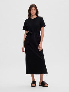 Essential Ss Ankle Tee Dress - Black