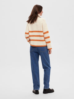 Maline LS Knit Half Zip - Birch Marmalade